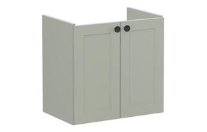 VitrA Root Classic 60cm 2 Door Wall Hung Slim Washbasin Unit - Matt Retro Green